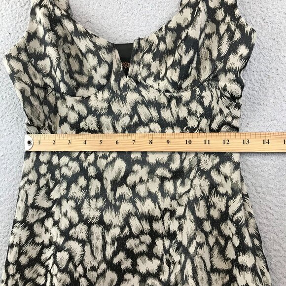 FREE PEOPLE CHRISSY ANIMAL PRINT MINI DRESS SIZE 2 - Picture 6 of 14